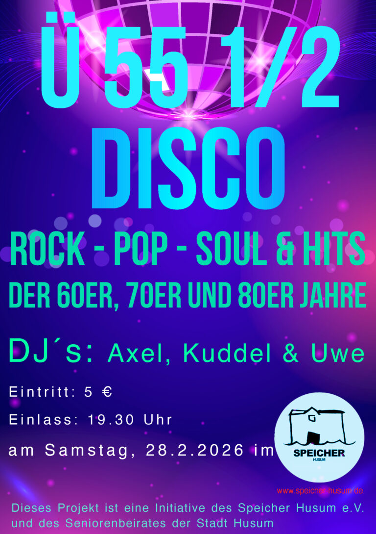 Ü55- 1/2-Disco: Musik zum Abtanzen