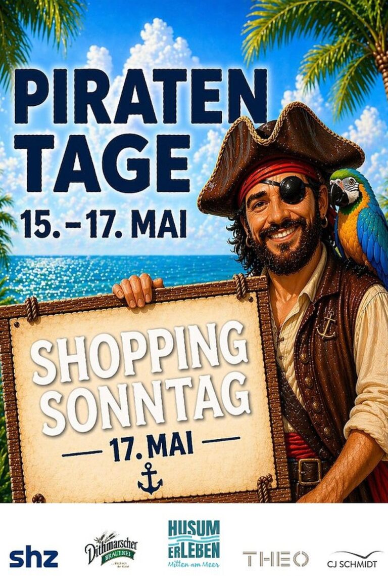 Piraten entern Husum: Buntes Familienwochenende am Hafen mit Abenteuer, Markt, Musik und verkaufsoffenem Sonntag